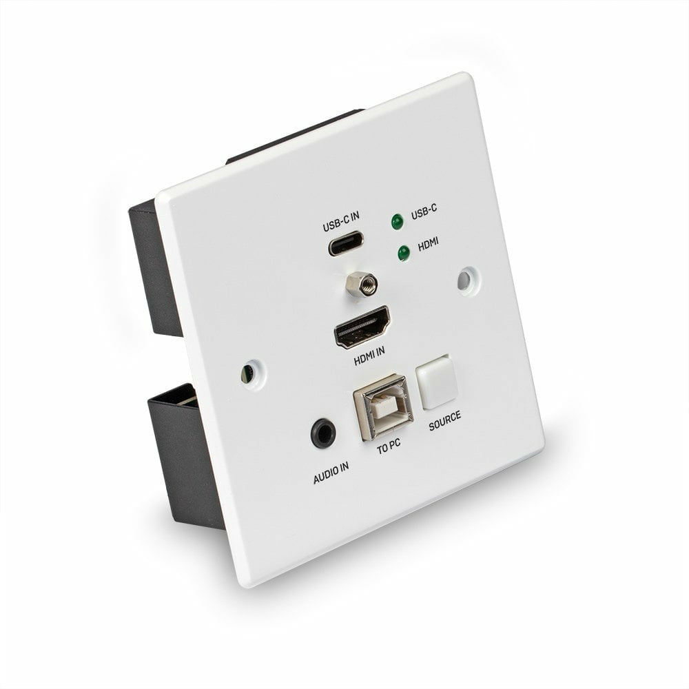 Lindy HDMI/USB-C KVM-Extender über HDBaseT, bis 150 m, UK WallPlate