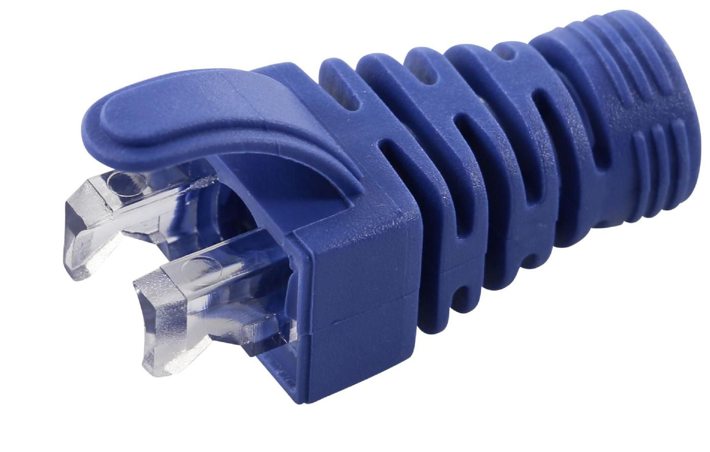 Microconnect Zugentlastungs-Boot Cat5e – Blau, 100 Stück, für Cat6/Cat6A-Kabel bis 6,5 mm