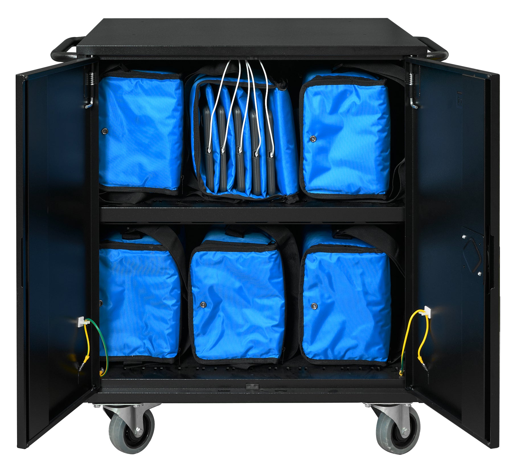 Leba NoteBag Lade-/Aufbewahrungsschrank – für 5 Tablets – USB-C, intelligentes Ladegerät – Blau