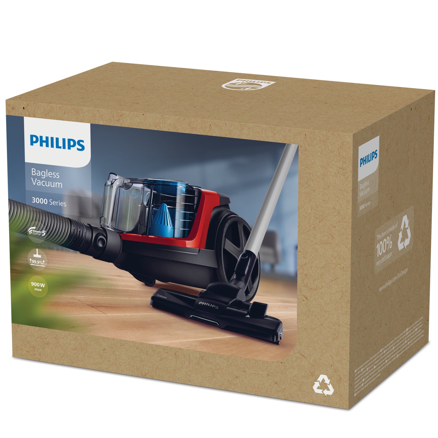Philips Staubsauger PowerPro Compact FC9330/19 – 900 W, 1,5 l, Netzbetrieb, Kabel 6 m