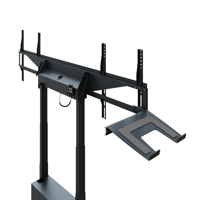 Hagor Bodenständer – 46–65" – VESA 400×400–600×400 – bis 120 kg, Motorisiert, für 2 Displays – Twin Lift FS-DB