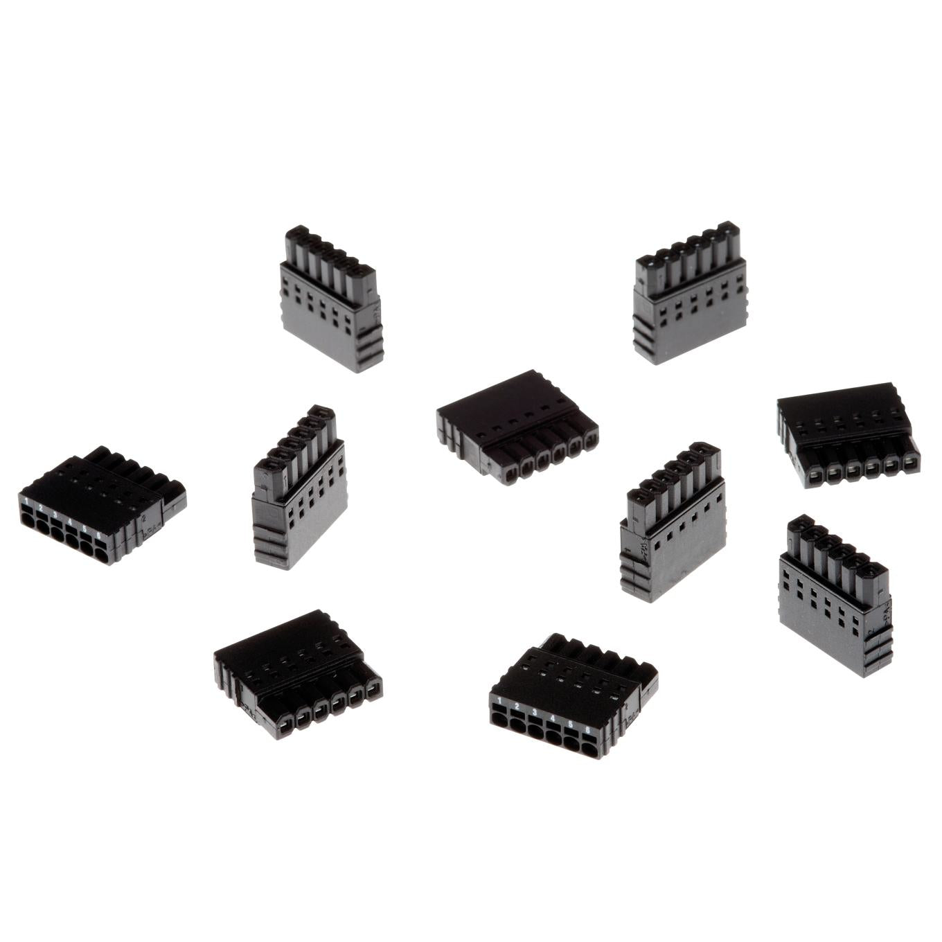 Axis TU6009 Stecker – 6-polig, 2,5 mm, gerade, männlich – Schwarz – 10er-Pack