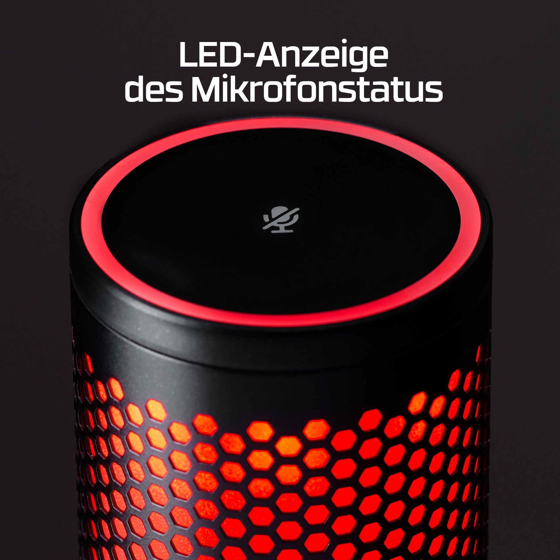 HyperX QuadCast 2 Tischmikrofon – USB-A/3,5 mm Klinke, Niere, 24 Bit/96 kHz – Schwarz