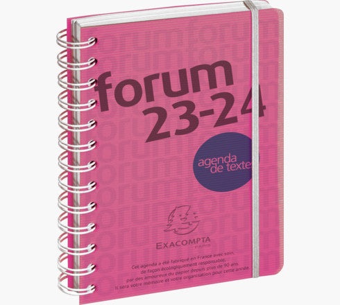 Exacompta Forum Linicolor – Schulagenda 2026/27, 1 Tag/1 Seite, 12,0 × 13,2 cm, Spiralbindung