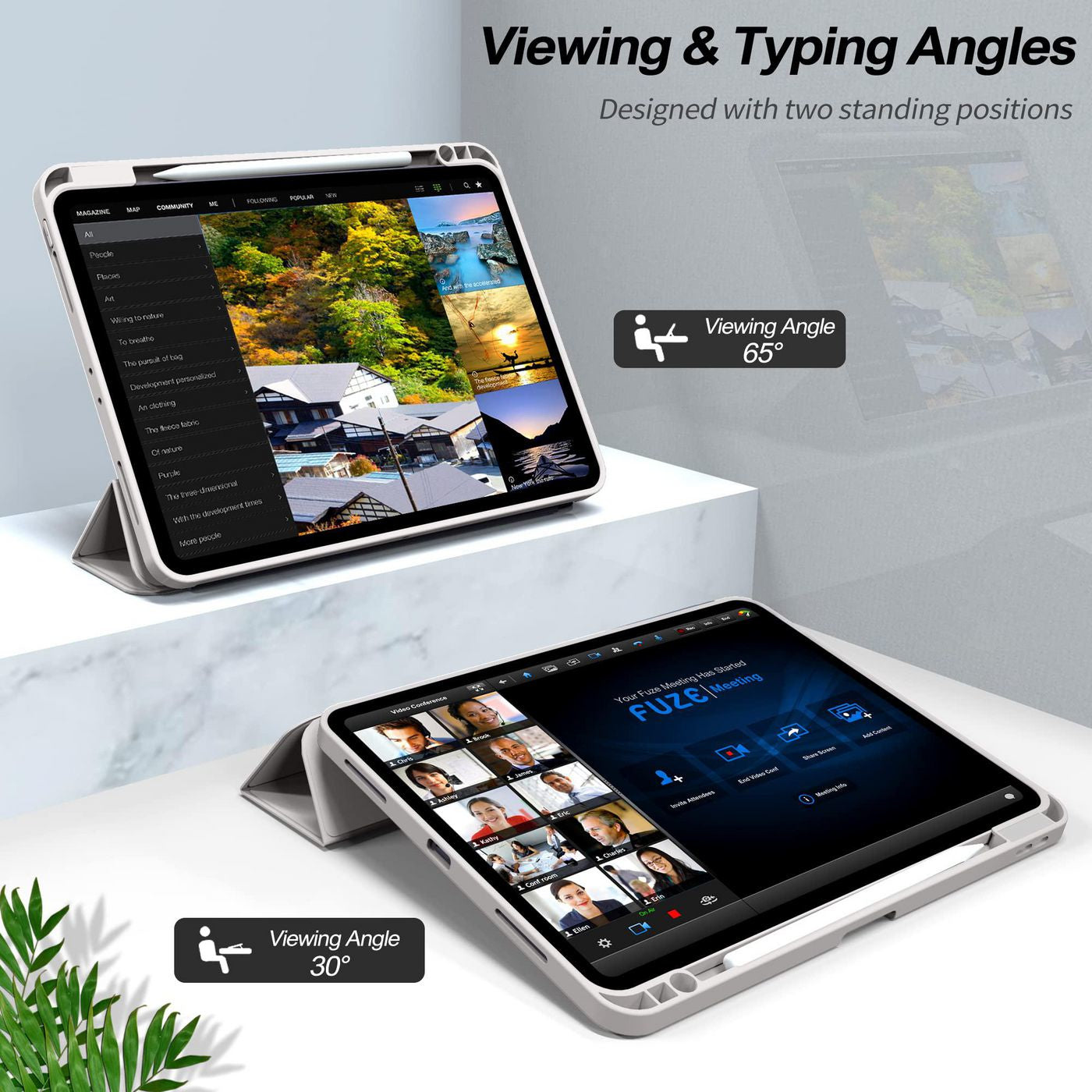 eSTUFF Tablet-Hülle für iPad Pro 12,9" (5.–6. Gen.) – Grau