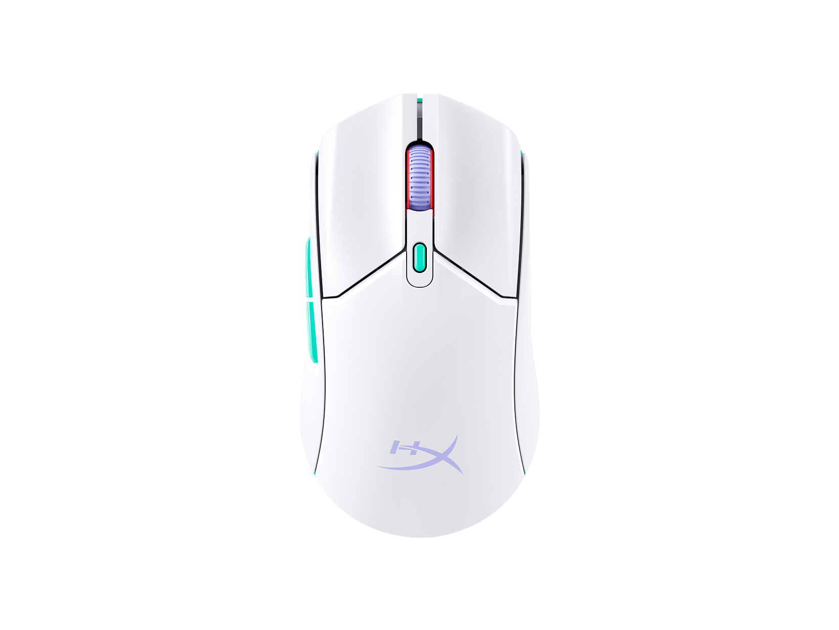HP HyperX Pulsefire Haste 2 Core WLS – Gaming-Maus – Kabellos (2,4 GHz), 3600 DPI, beidhändig, Weiss