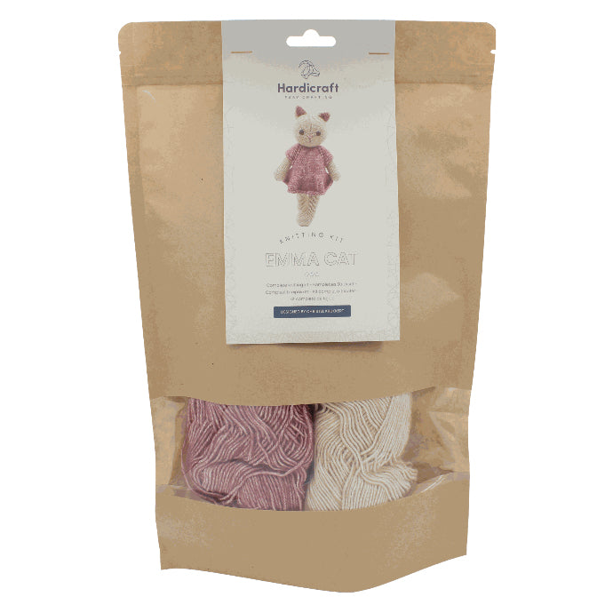 Hardicraft Strickset Katze Emma – ca. 25 cm, Pink