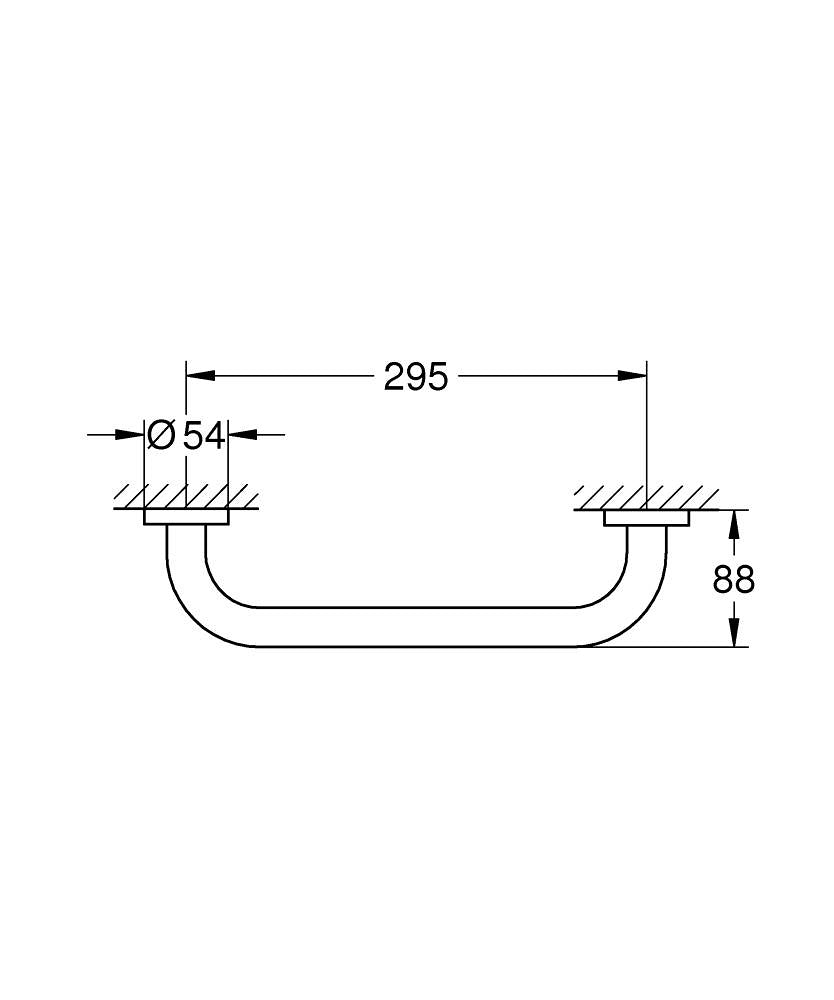 GROHE Wannengriff Start – 34,9 cm, Metall, zum Schrauben
