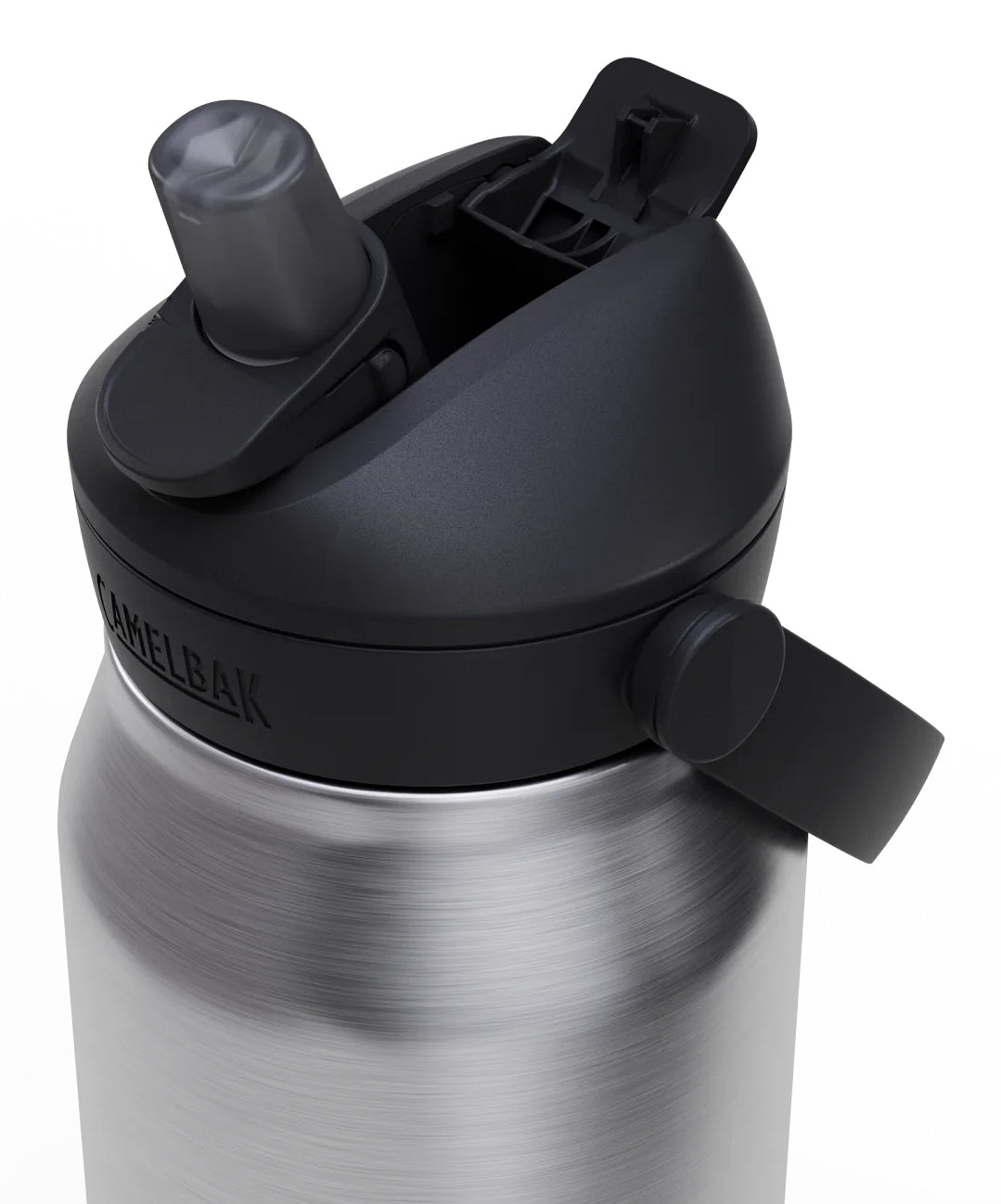 CamelBak Thrive Flip Straw V.I. Isolierflasche 946 ml – doppelwandig, Edelstahl, mit Strohhalm, Silber