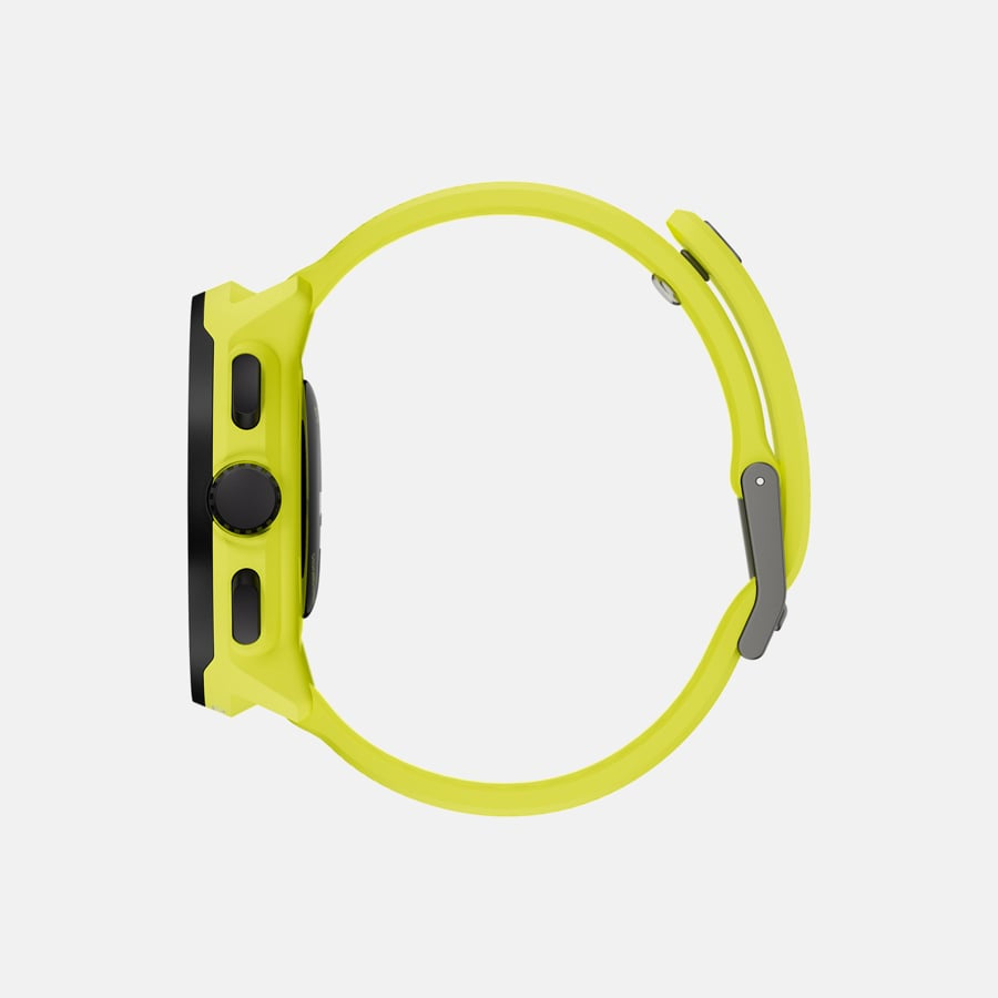 Suunto Run 46 mm GPS – Polyamid/Stahl Schwarz, Sportband, Limette, 50 m, für Android