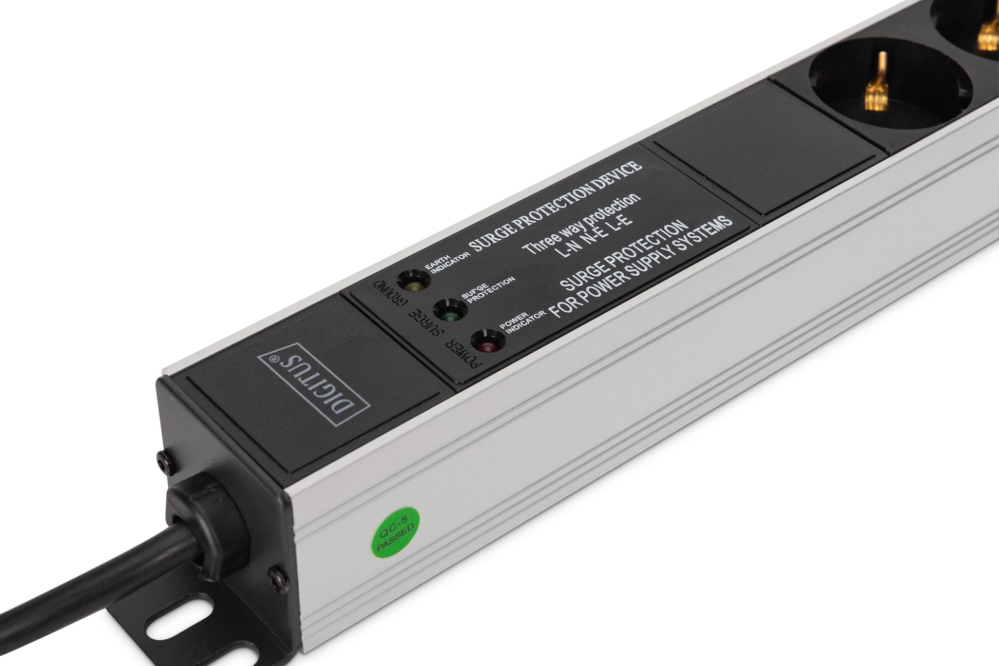 Digitus Rack-PDU DN-95438 – 1U Horizontal/Vertikal, 9× Schuko (Typ F), 230 V/16 A, 2 m