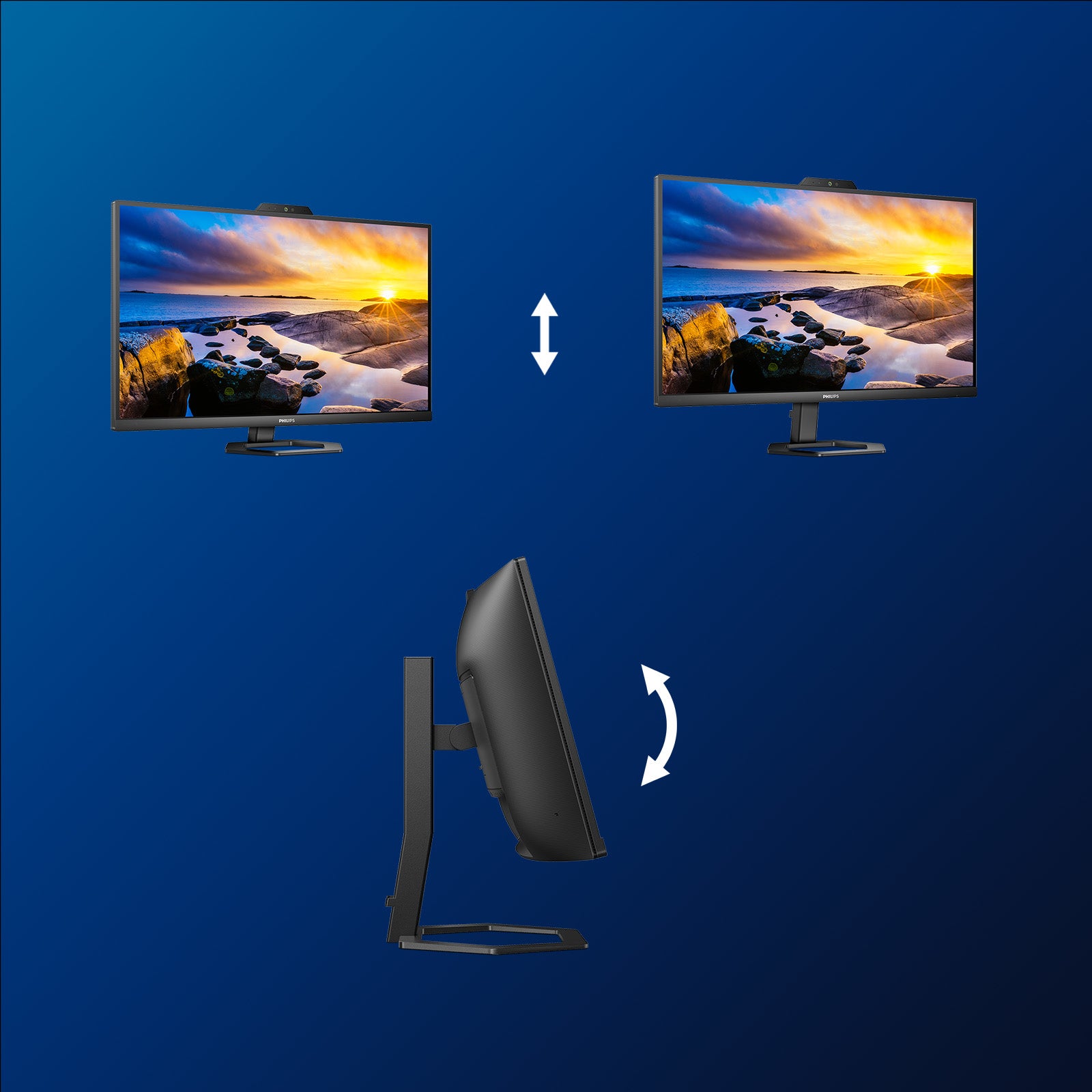 Philips 34E1C5600HE/00 – Monitor, 34", VESA 100 × 100, Schwarz