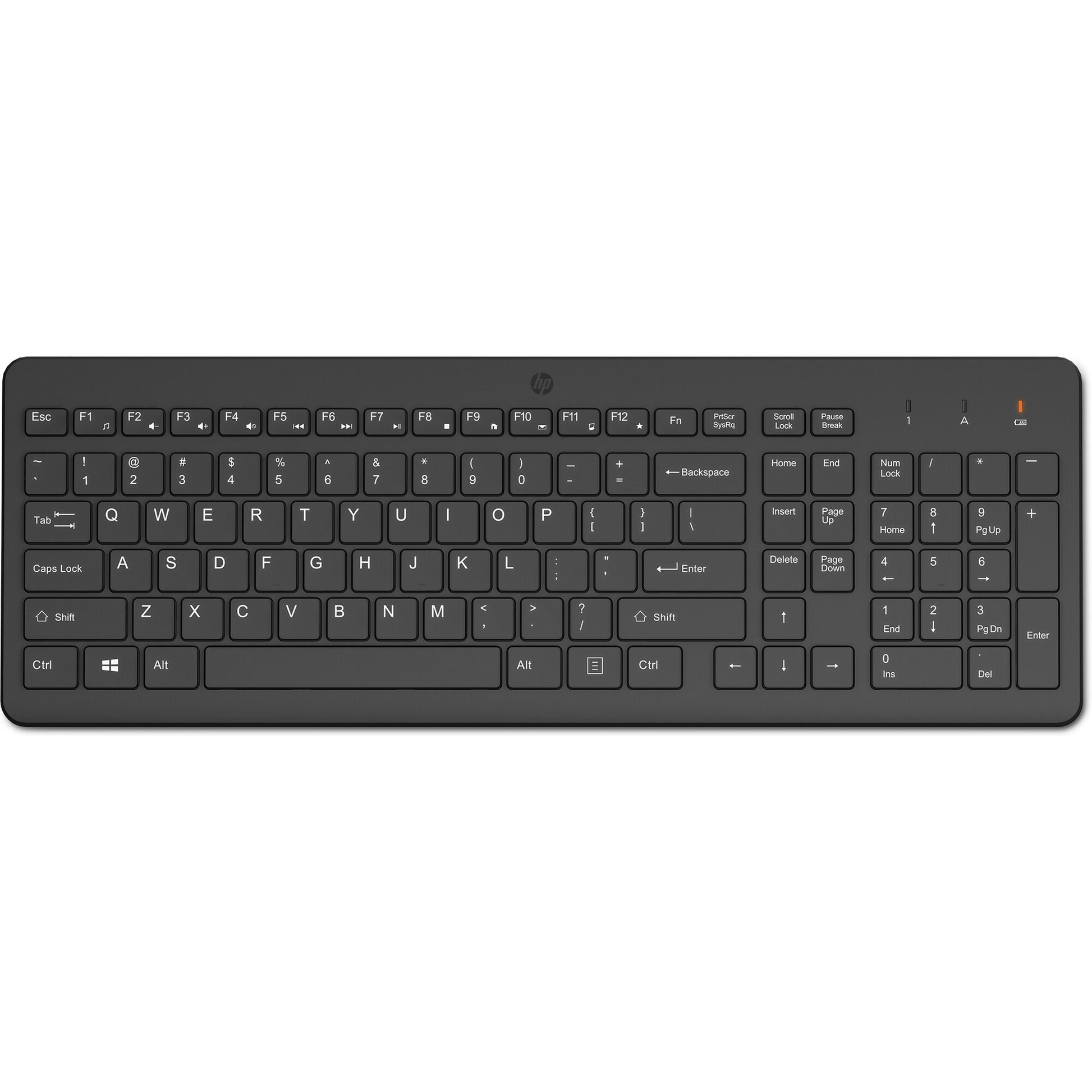 HP 220 – Tastatur – Membran, 2,4 GHz USB-A (Empfänger) – Schwarz