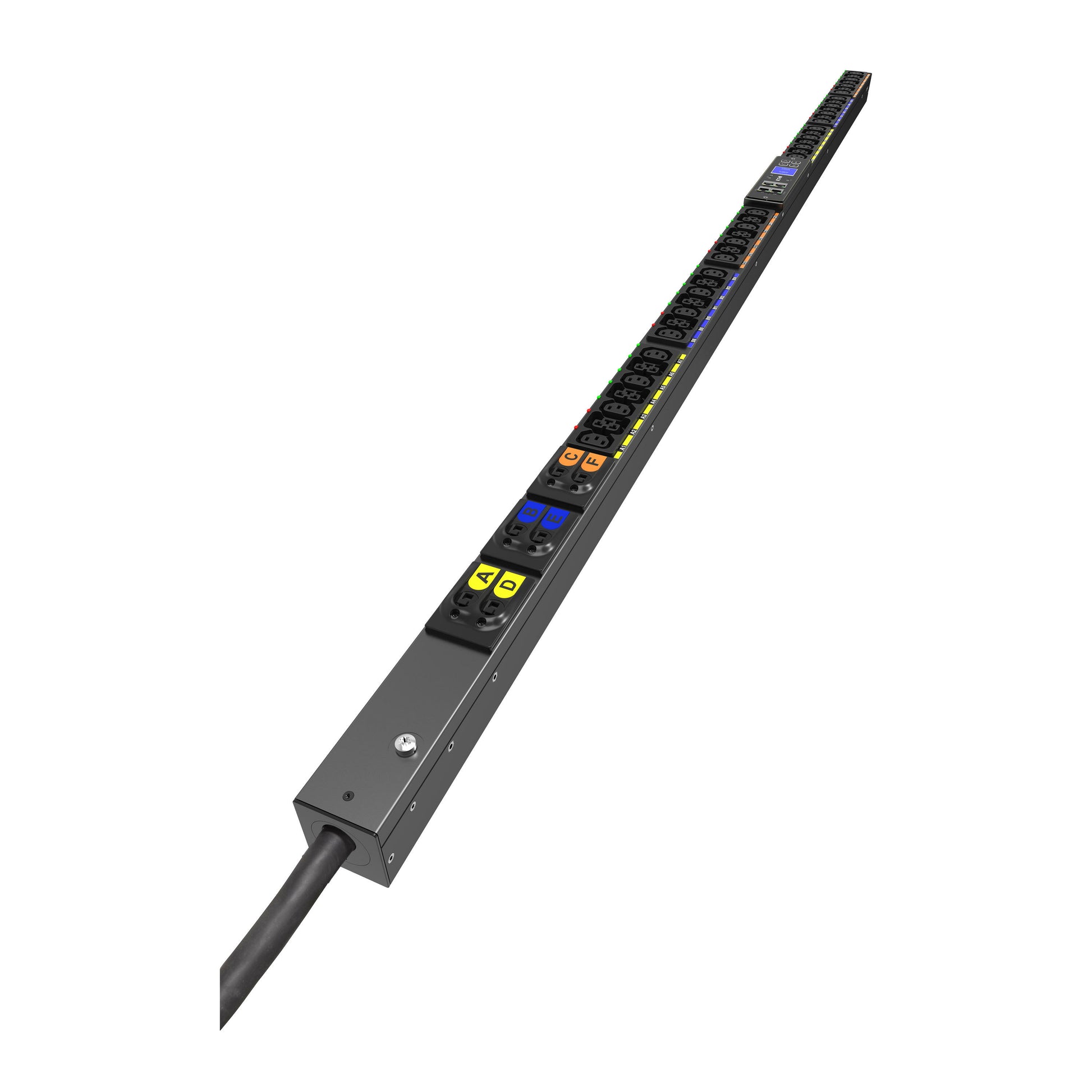 Eaton G3+ MI Rack-PDU 0U – Messbarer Eingang, CEE 63A 3Ph – C13×18, C19×12, 3 m Kabel – Schwarz
