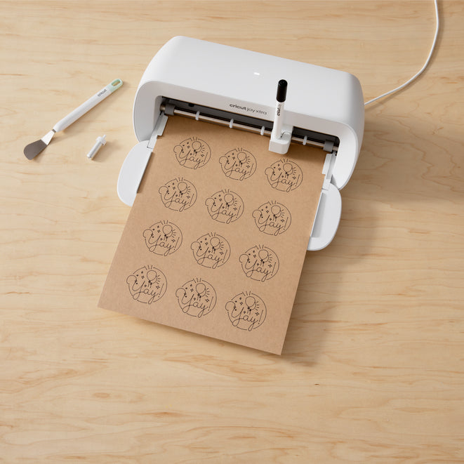 Cricut Smart Paper Stickerpapier, selbstklebend – für Cricut Joy Xtra – 241 × 305 mm – Kraft – 4 Stk.
