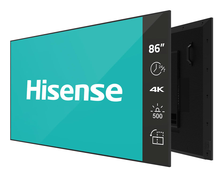 Hisense 86DM66D – 86" 4K Ultra HD Signage-Display, 500 cd/m², 24/7, Android