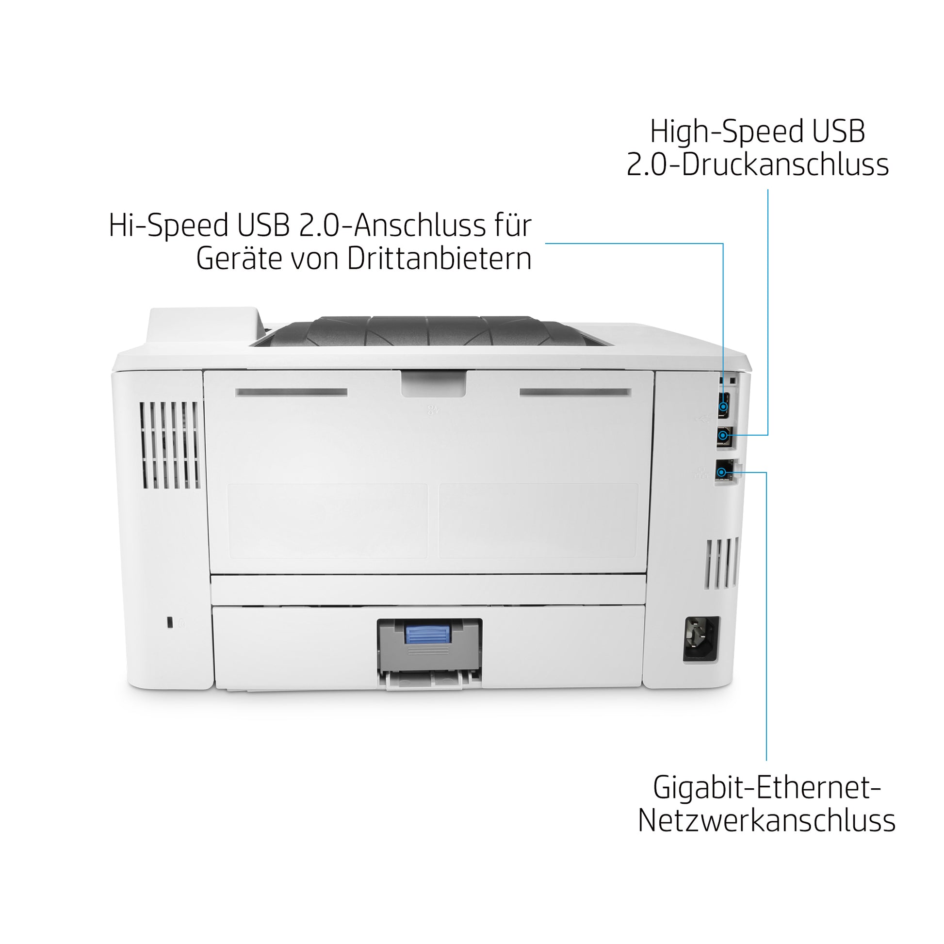 HP LaserJet Enterprise M406dn – S/W, Duplex, 42 S./Min., 1200 × 1200 dpi, LAN, Papier: 350 Blatt