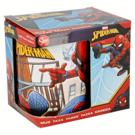 Stor Spider-Man Streets Tasse – 325 ml, Ø 8 cm, H 10 cm, Keramik, Mehrfarbig, spülmaschinenfest