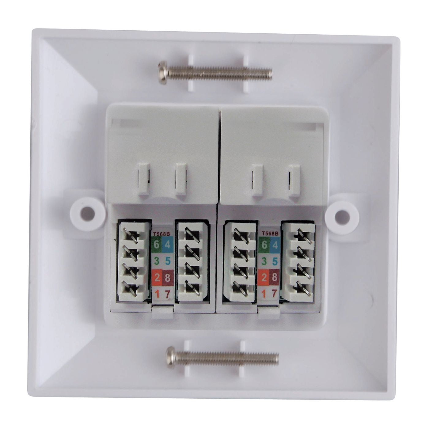 Lanview Keystone-Modul RJ45 Cat6, Dual-Gang UK, Kunststoff, IP20, 86×86×6 mm