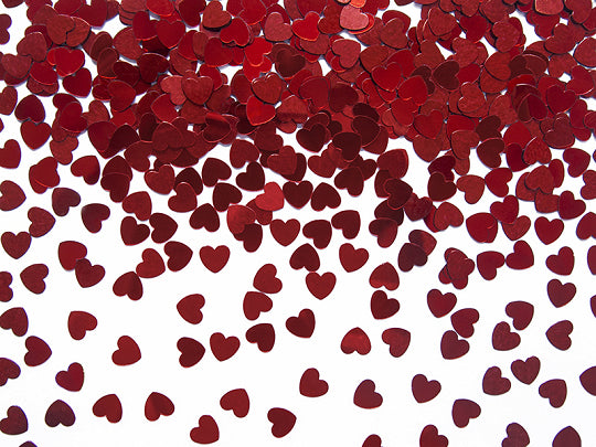 PartyDeco Konfettikanone Herz – Rot – 5 mm – 30 g – Folie – 1 Stk