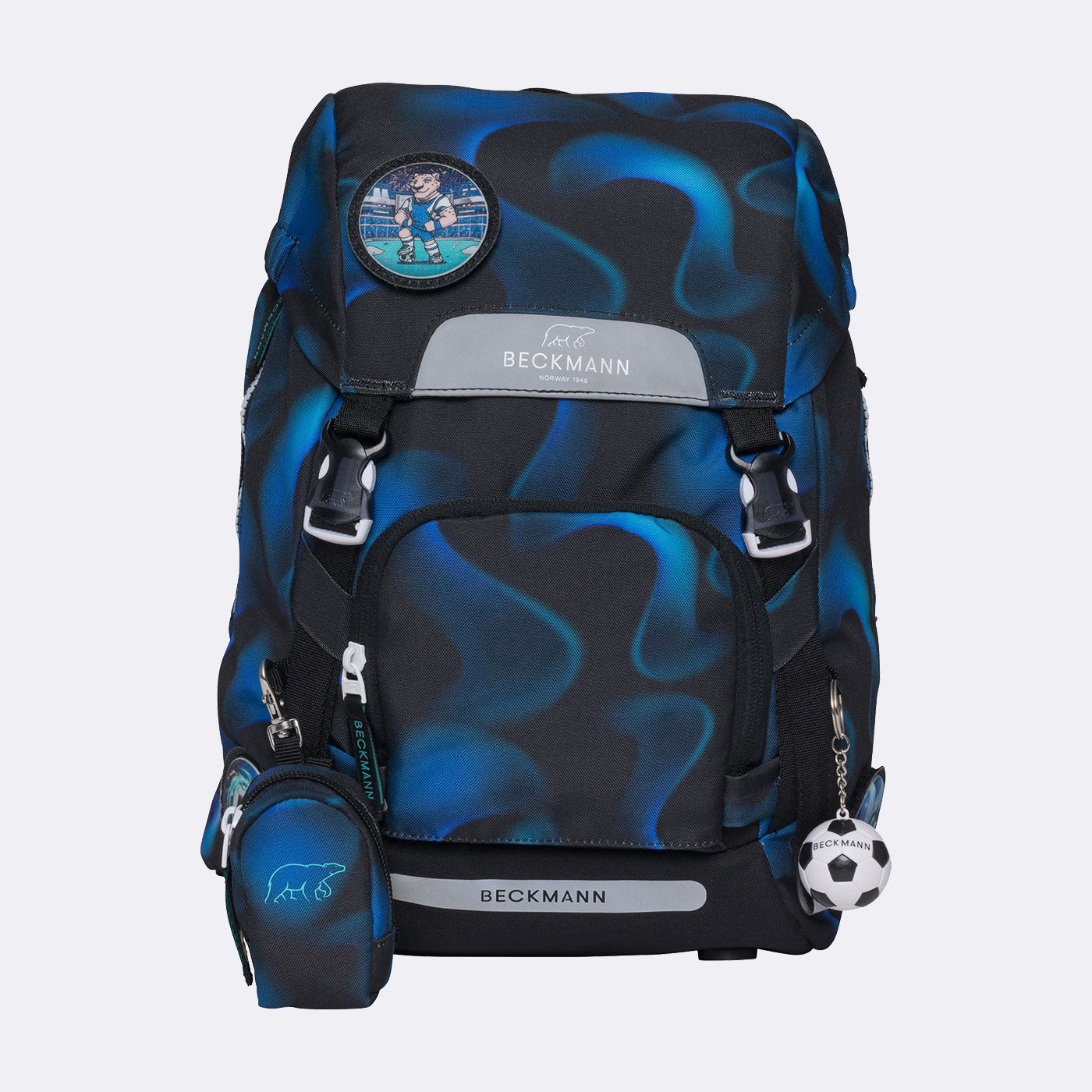 Beckmann Schulrucksack Classic 1st – 6-teilig – Magic League – 24,0×37,0×25,0 cm – aus rPET