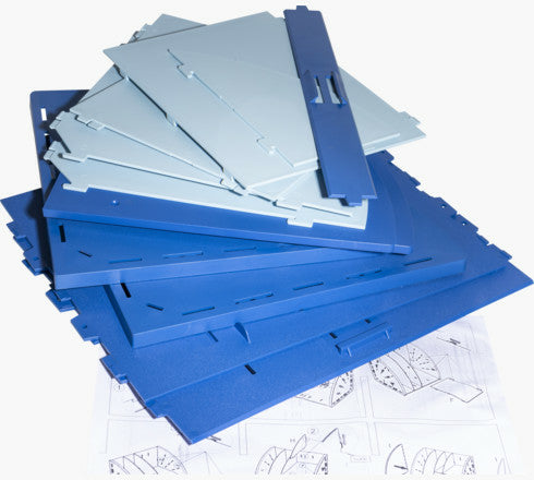 Exacompta Organizer Bee Blue – für ISO-A-Formate A5, A6 – 356 × 282 × 282 mm