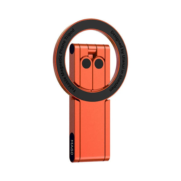 Ulanzi Tischständer, faltbar, MagSafe – für MagSafe-fähige Smartphones – Orange, Aluminium/Silikon