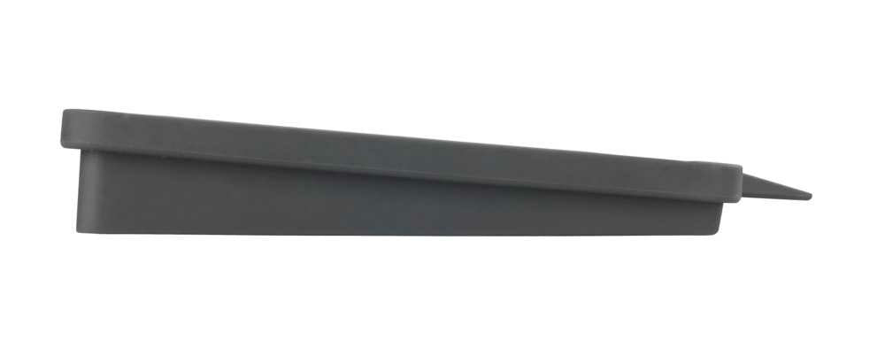 WENKO Abtropfmatte 20 × 40 × 3 cm, Kunststoff, Grau