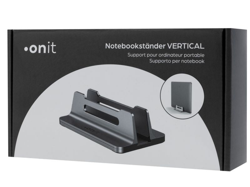 ONIT Laptop-Ständer – für Notebooks bis 17,3", breitenverstellbar, rutschfest – Anthrazit