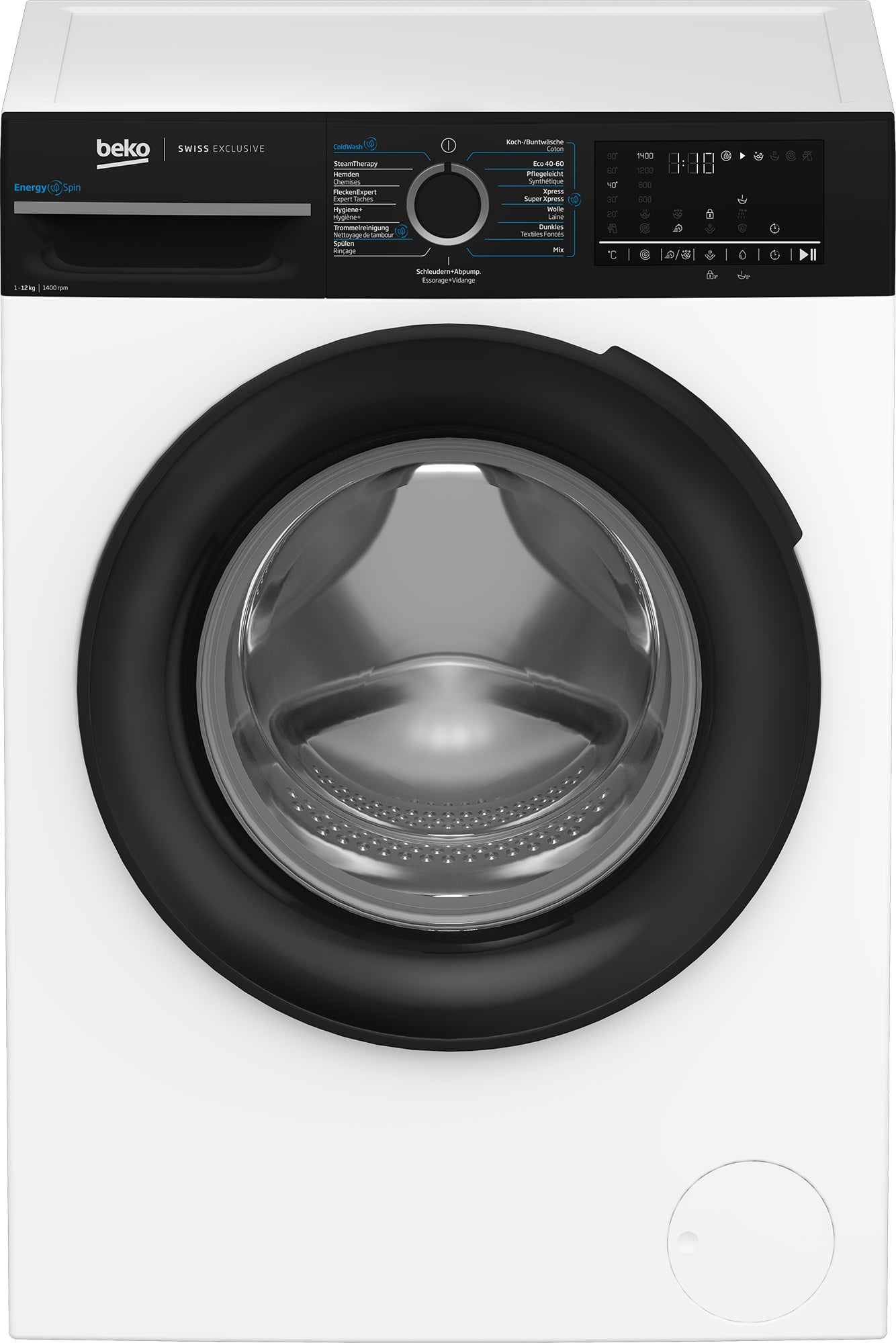 Beko Waschmaschine WM232 – 12 kg, 1'400 U/min, Energieklasse A – weiss