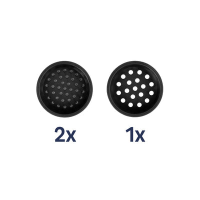 Silwy 3er-Set Streueinsätze, Ø 0,2 cm, Kunststoff, Schwarz, für Feinkost-Magnetgläser