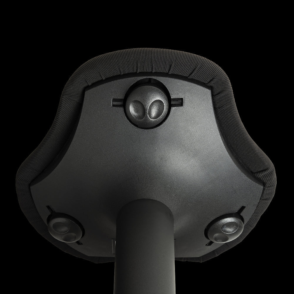 Unilux MOOVE Stehhocker – Stoff – Schwarz, schwenkbar, 63–89 cm, bis 150 kg