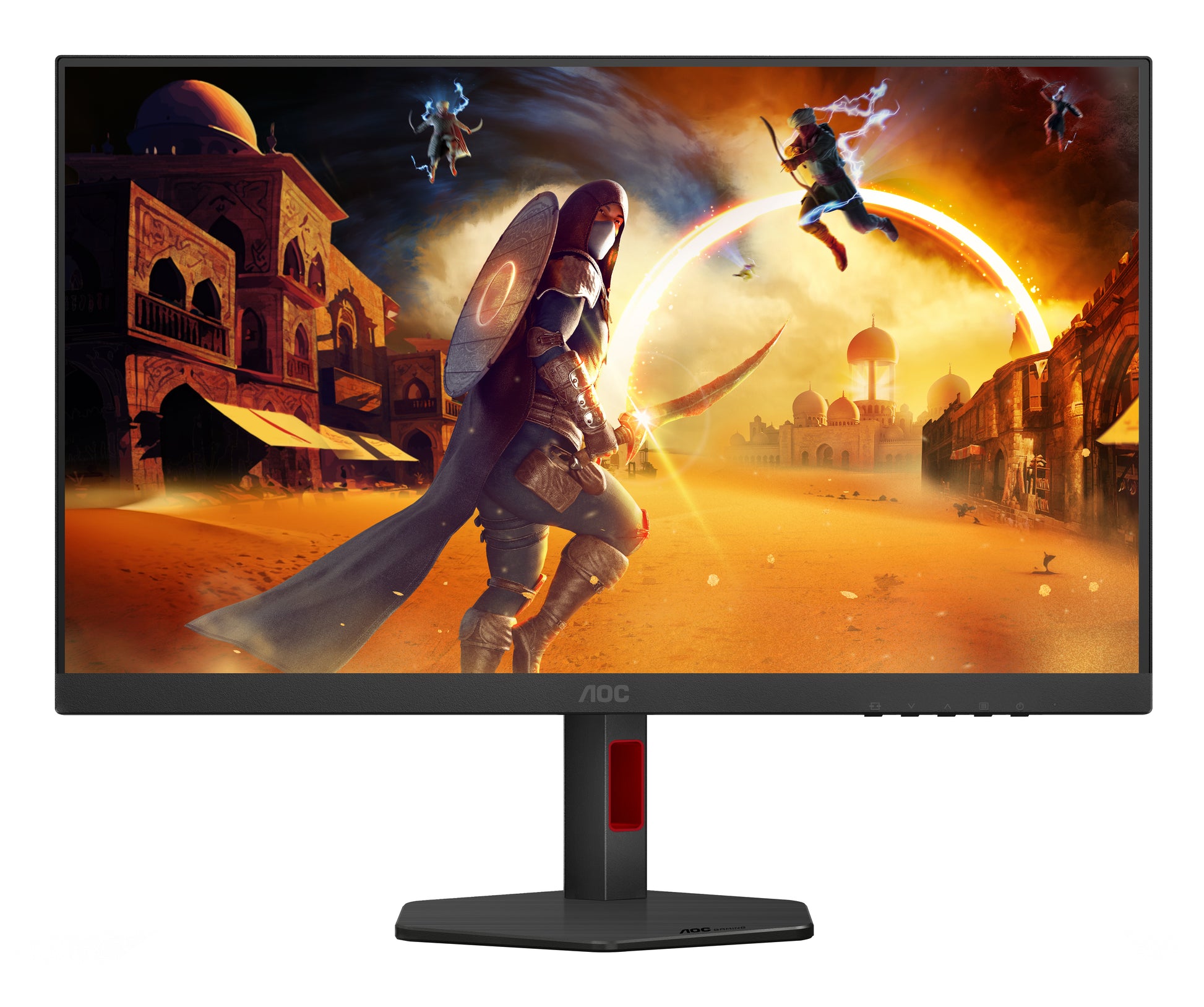 AOC Q27G4ZR – Monitor, 27", 2560 × 1440 (WQHD), IPS, 260 Hz, Adaptive Sync, Lautsprecher, Rot