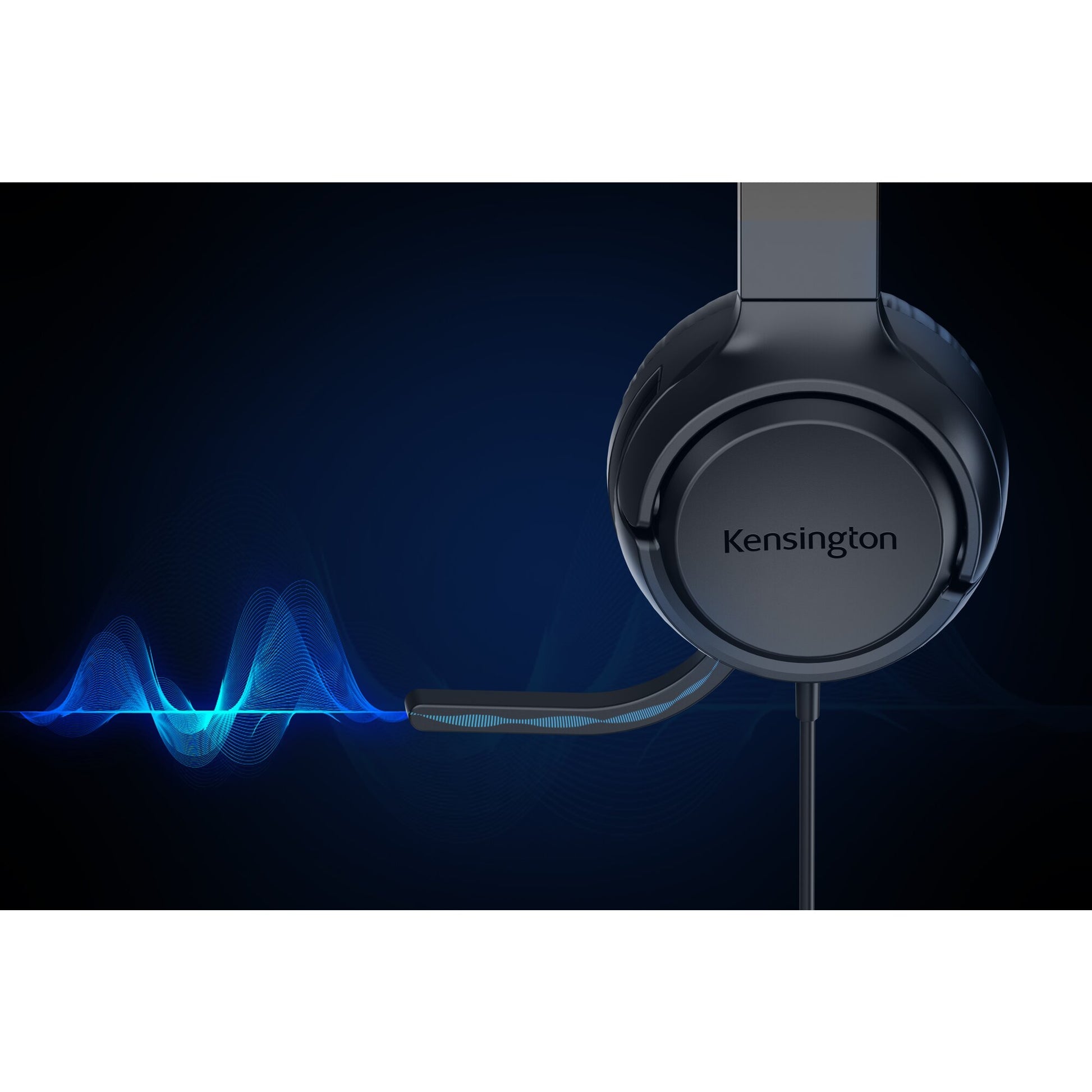 Kensington H950 EQ Office-Headset – On-Ear, Stereo, Kabel (USB-C/USB-A), Schwarz
