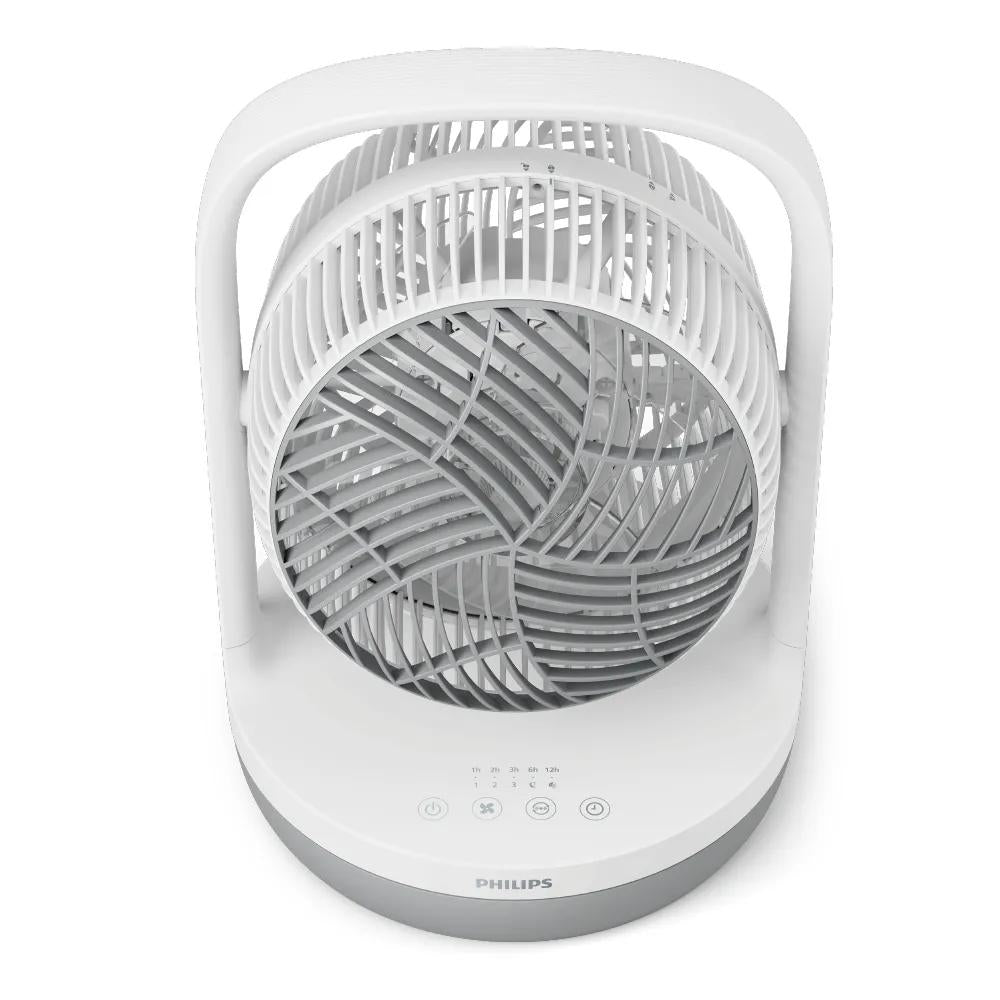 Philips Tischventilator CX2050/00 – 22 cm, 3 Stufen, oszillierend, Timer, 24 W, 40 dB(A), Grau