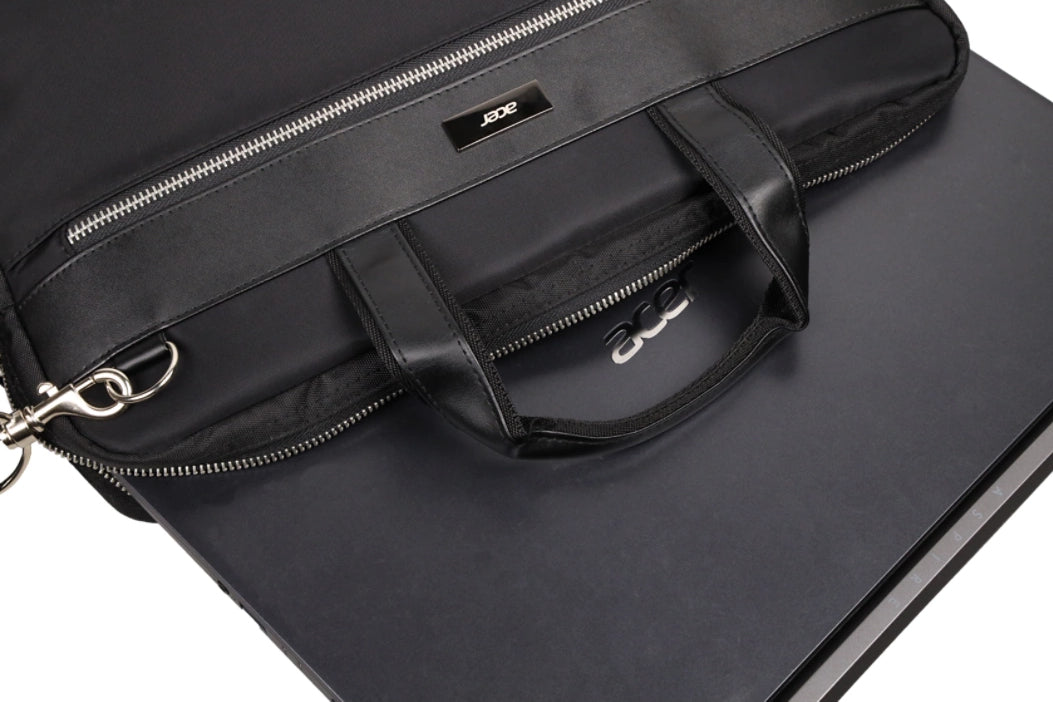 Acer Notebook-Tasche für Notebooks bis 15,6" – Trolley-Band, Reissverschluss – Schwarz
