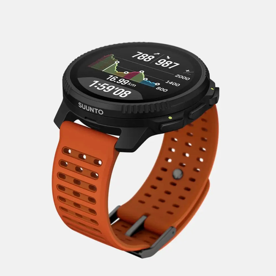 Suunto Vertical 2 49 mm GPS – Edelstahl Schwarz, Sportband, Canyon, 100 m, für Android und iOS