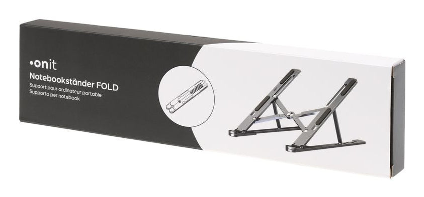 ONIT Laptop-Ständer – bis 17,3" – faltbar, höhenverstellbar – Anthrazit