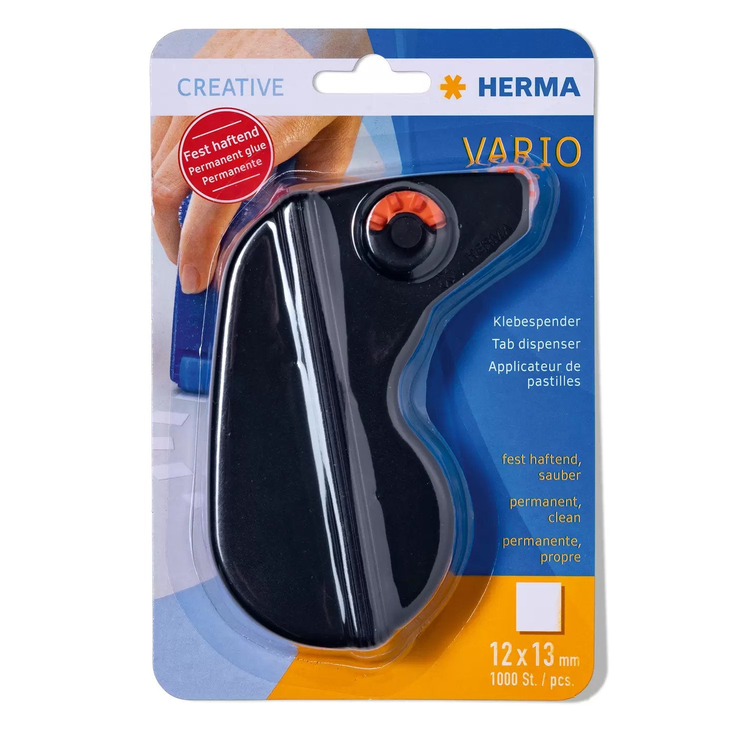 HERMA Vario Haftpunkte permanent – 13 × 12 mm, 1'000 Stk., schwarz, für Fotos