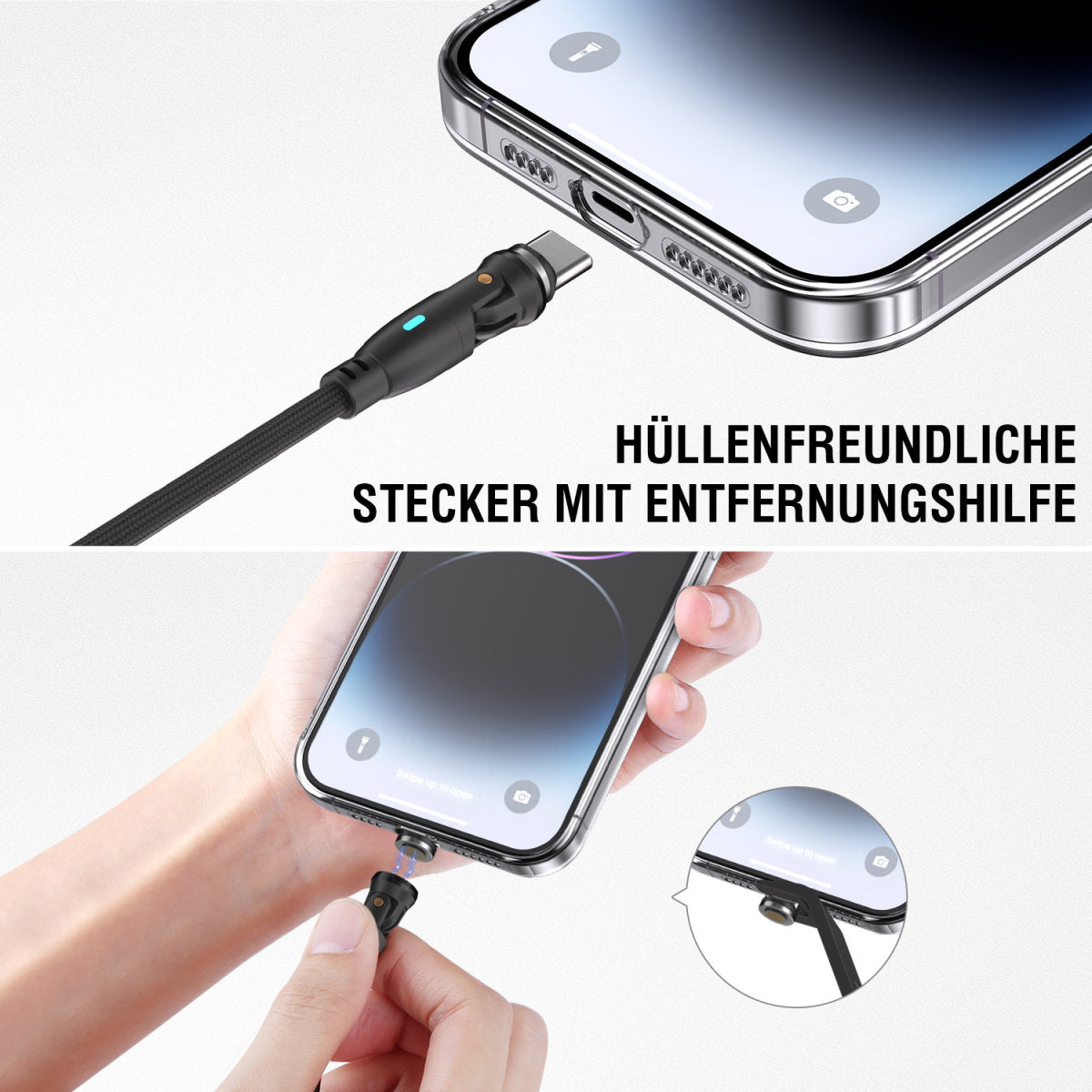 4smarts USB-C auf USB-A Kabel – USB 2.0 (480 Mbit/s) – 1,8 m – PD 100 W – für Laptop, Smartphone und mehr