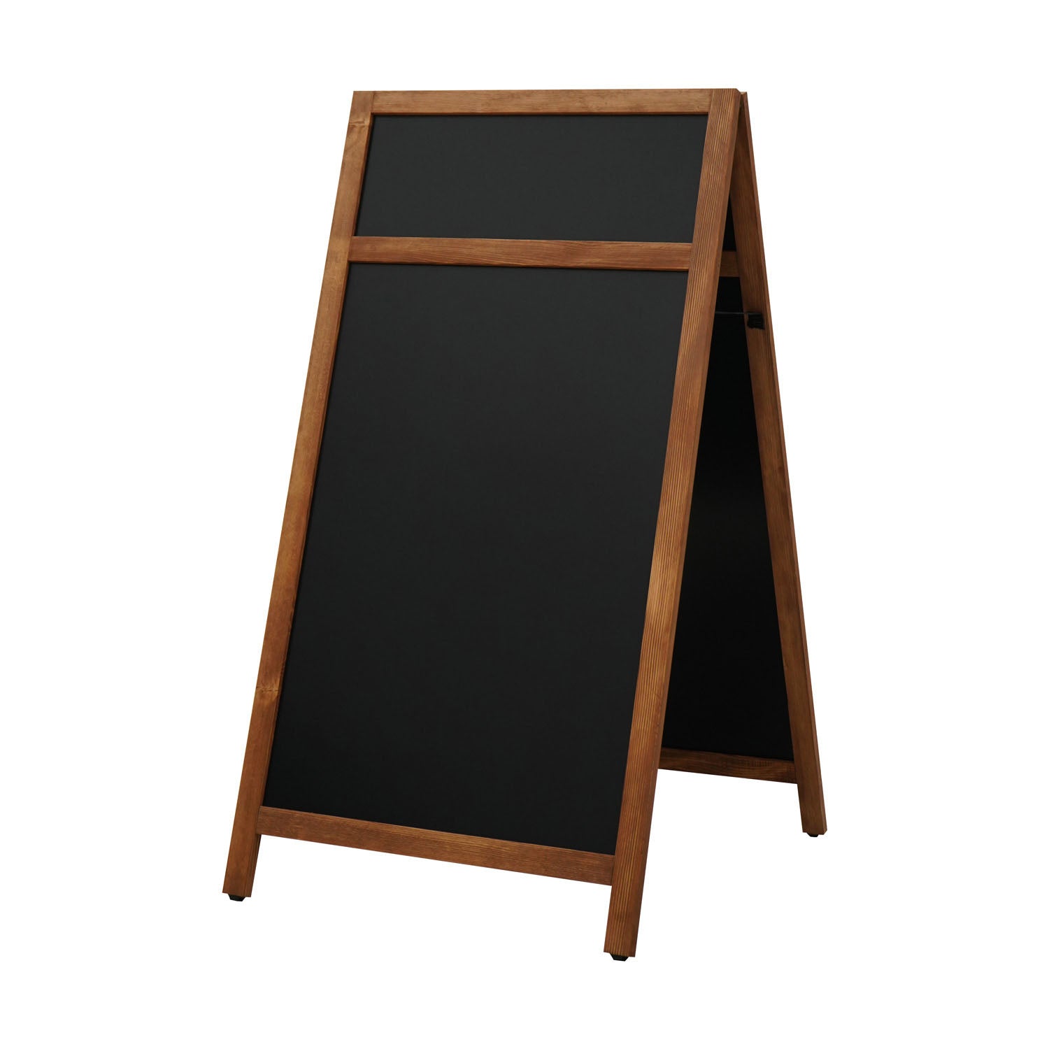 Europel Kundenstopper – 660 × 1'280 mm – Kiefernholzrahmen natur, Melamin (beschichtet), schwarz