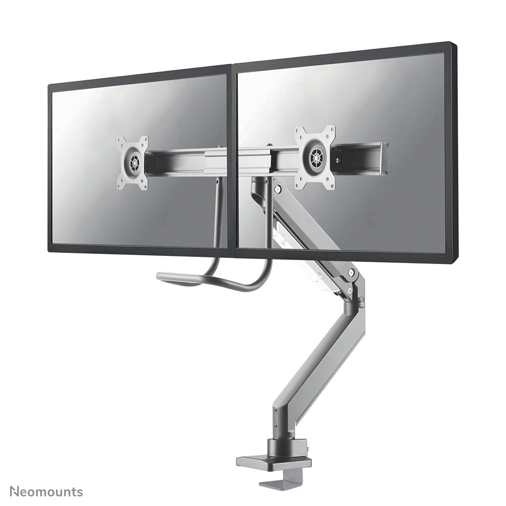 Neomounts NM-D775DXSILVER – Monitorarm Tischhalterung – Klemme/Durchführung – 2 Monitore – 10–32" – VESA 75×75