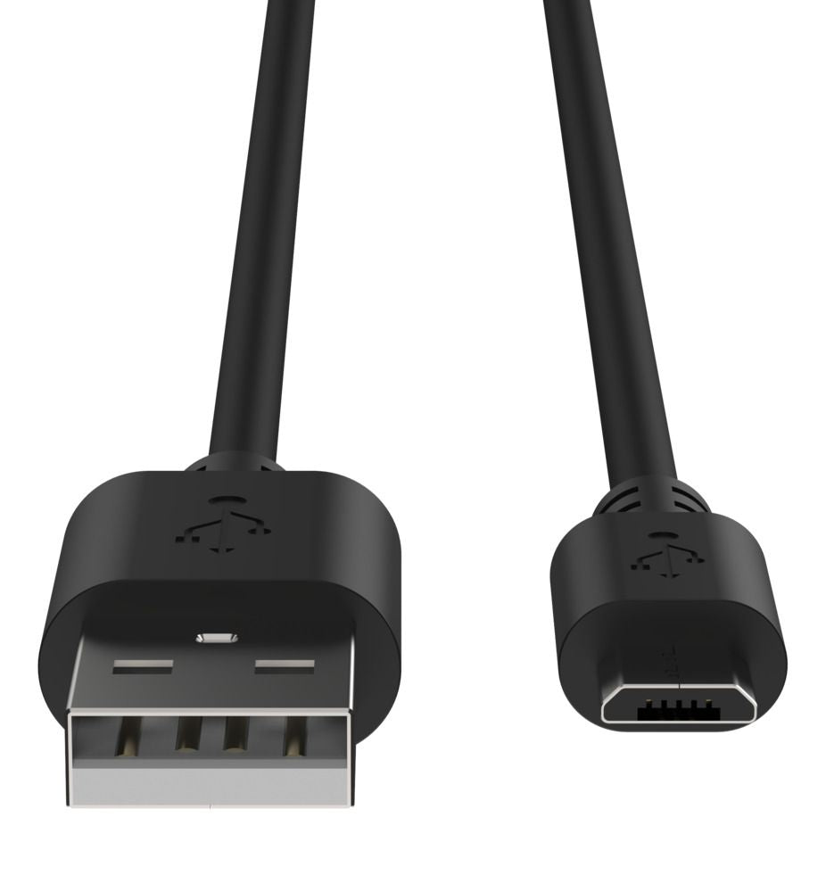 Ansmann USB-A auf Micro-USB-B Kabel – USB 2.0 (480 Mbit/s) – 1 m – Schwarz