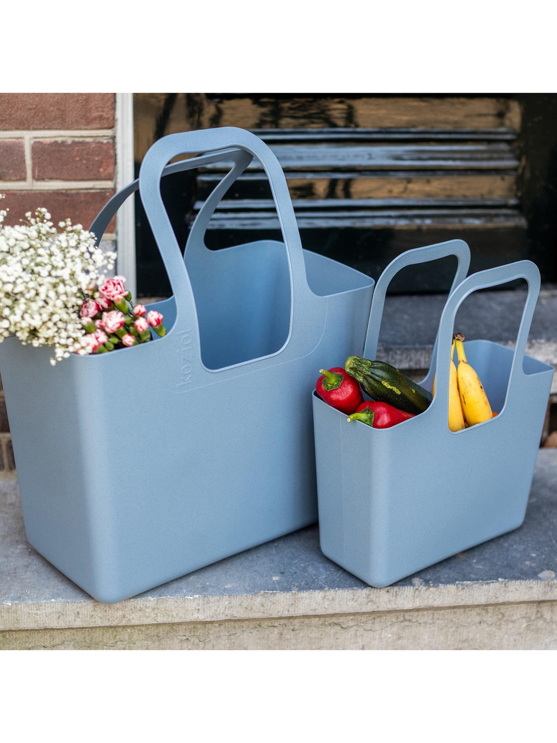 Koziol – Stofftasche, Kunststoff, Blau, 386×327×130 mm