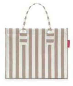 Reisenthel Stofftasche, Polyester, Motiv Summerstripes Coffee, 420×350×170 mm