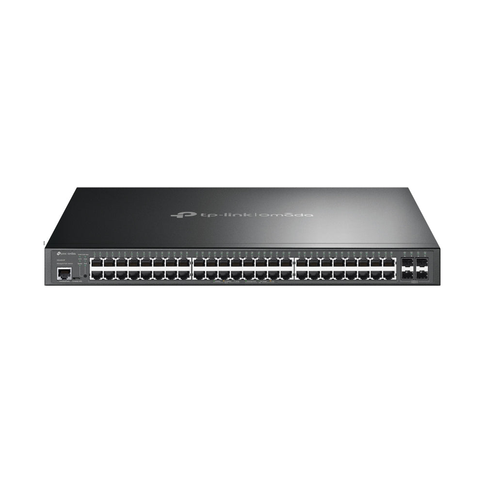 TP-Link SG3452P – Managed Switch – 48×GbE, 4×SFP, L2/L3, PoE+ 384 W, 1U