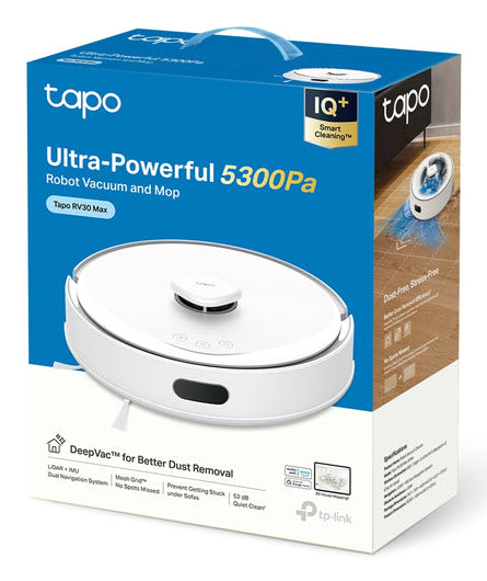 TP-Link Saugroboter Tapo RV30 Max mit Absaugstation und Wischfunktion – 5300 Pa, 150 min