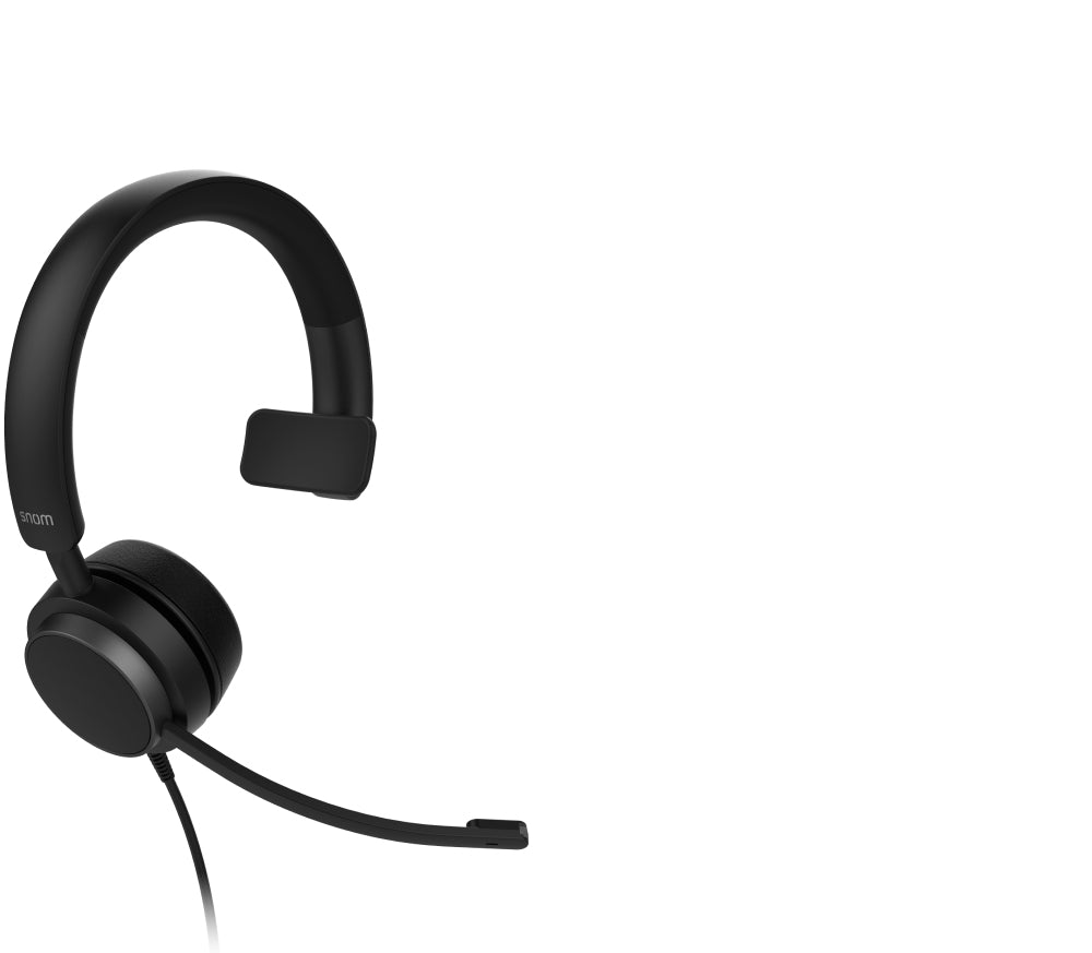 Snom A310M – Mono Headset – USB‑A – Teams-kompatibel, für Snom Telefone/Snom SP800/Computer – Schwarz