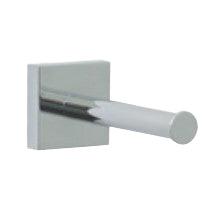 TESA Toilettenpapierhalter – Metall, Silber, selbstklebend, B × H 5 × 5 cm