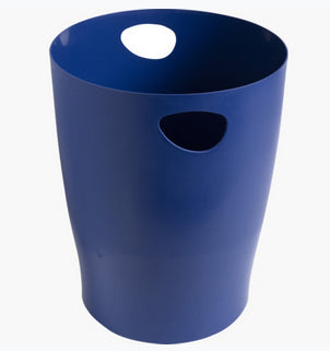 Exacompta Papierkorb Ecobin BeeBlue – 15 l – Kunststoff (PP), rund – marineblau